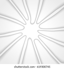 Futuristic volumetric structure of smooth elements located in a circle.
 Stylized abstract background. Vector illustration