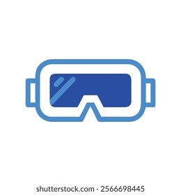 Futuristic VR Goggles Icon Design
