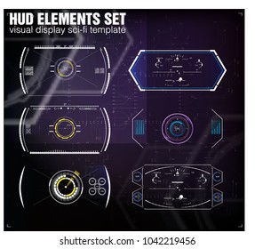 Futuristic VR Head-up Display Design. Sci-Fi Helmet HUD. Future Technology Display Design.