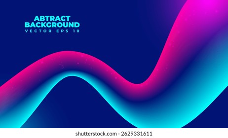 Vector de fondo Abstractas de línea de onda futurista en rosa y azul: un elegante Anuncio de gradiente vibrante. Ideal para deportes, tecnología, música o contenido digital y Anuncio de Web