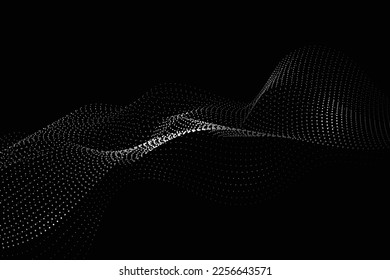 Futuristic Wave Lines Pattern Abstract Background. Technology. Vector Illustration