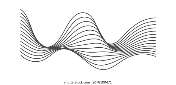Ondas futuristas fluidas de meados do século