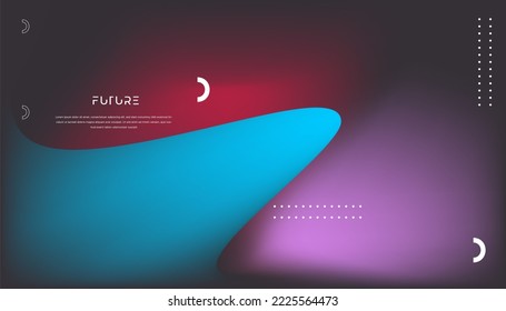 futuristic wavy abstract background white gradiend blue purple and red 