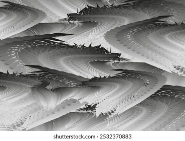 Futuristic wavy backdrop in gray tones for interiors or covers. Avian motifs for business concepts, fabric products, wallpapers, backgrounds or textures, prints, scrapbooking, tiles, fashion trends