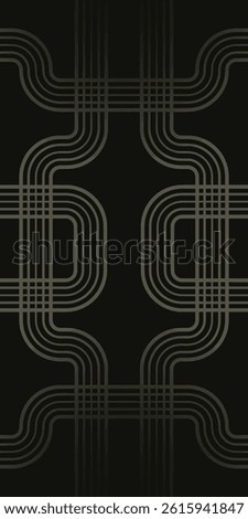 Futuristic Wavy Geometric Background with Dark Color. Potrait Striped Vector Background. High Quality Vector Background Illustration
