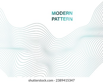 futuristic wavy lines white background. Dynamic wavy pattern. Modern lines Futuristic technology concept. Suit for poster, banner, brochure, cover, website, flyer. Vector illustration