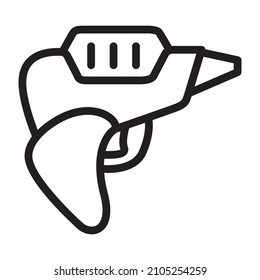 Futuristic weapon. Cartoon gun blaster. Laser pistol.Isolated on white background.Vector flat illustration.