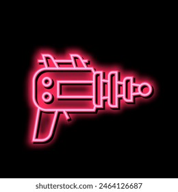 futuristic weapon geek neon light sign vector. futuristic weapon geek sign. isolated symbol illustration