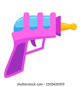 Futuristische Waffe.Cartoon gun blaster.Laser Waffe. Kinderpistole einzeln auf weißem Hintergrund.Vektorgrafik.
