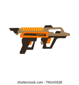 Futuristic weapons. Space blasters. Ski - Fi shotguns for shooting in space. Vector illustration .