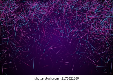 Futuristic web background design. Urban texture. Diffusion or brownian motion abstraction. Brownian motion abstract dispersion concept vector digital background. Purple lines dynamic particles