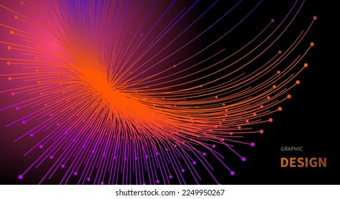 Futuristic web page, poster with abstract shape. Vector digital background