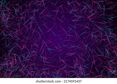 Futuristic web wallpaper design. Urban texture. Diffusion or brownian motion abstraction. Brownian motion abstract magnetic law concept vector digital background. Violet lines dynamic particles