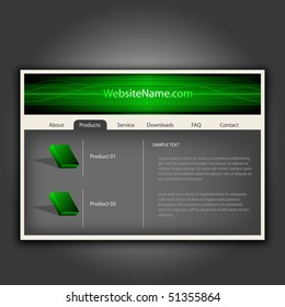 Futuristic website design template, Vector illustration.