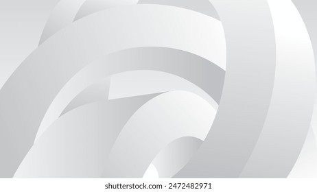 Futuristic White 3d Background Minimal design Vector Illustration