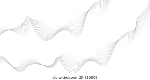 Futuristic white abstract background. Modern grey wave line