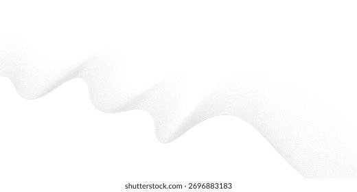 Futuristic white abstract background. Modern grey wave line
