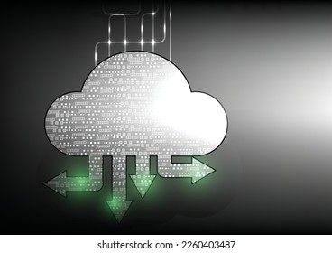 Futuristic white cloud with digital transformation abstract new technology background. Artificial intelligence and big data concept. Cloud storage. A digital service - Powered by Shutterstock - Get 15% off with code: PIKWIZARD15
