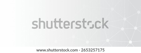Futuristic White Digital Network Connection Background. Vector Illustration. Technology Banner. Wallpaper
