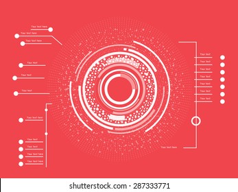 Futuristic white infographics as head-up display