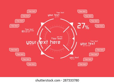 Futuristic white vector elements as head-up display