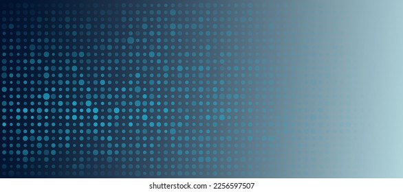 futuristic wide blue dotted technology background, vector illustration