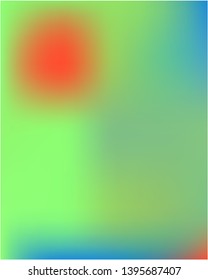Futuristic work of art performed by simple gradient mesh. Unreal splash and spreading spot. Vector illustration concept. Green graphic samples of futuristic artwork.