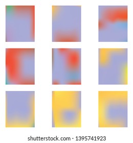 Futuristic work of art performed by simple techniques. Vector illustration shape. Strange splash and spreading spot. Violet graphic samples of futuristic artwork.