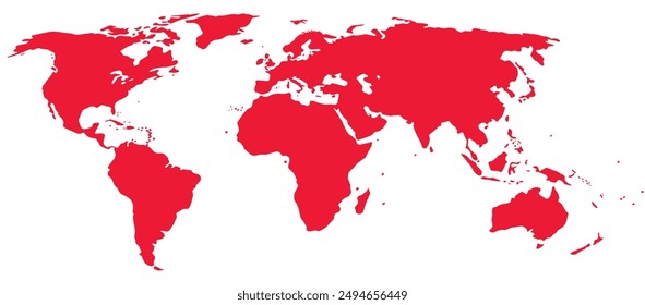 Futuristic world map silhouette. Simple world map in good quality. Digital map template for business, media, foreign affairs, international relations. Technological background. Vector illustration 