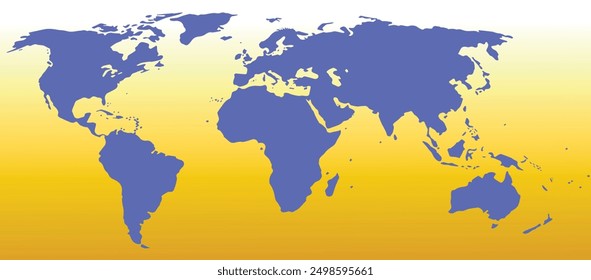 Futuristische Weltkarte Silhouette. Einfache Weltkarte in guter Qualität. Digitale Kartenvorlage für Wirtschaft, Medien, Außenpolitik, internationale Beziehungen. Technologischer Hintergrund. Vektorgrafik 