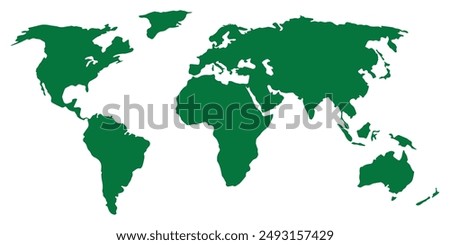 Futuristic world map silhouette. Simple world map in good quality. Digital map template for business, media, foreign affairs, international relations. Technological background. Vector illustration of 