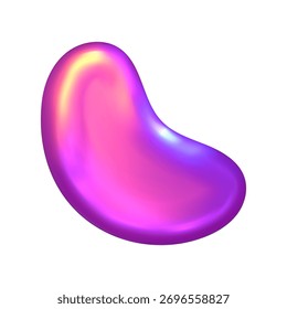 Futuristic Y2K chrome 3D blob with liquid shine. Soft reflections and metallic glow create an elegant 3D chrome liquid design.