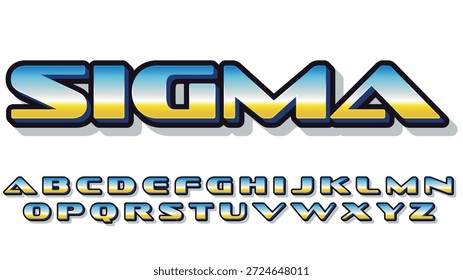 Futuristic Yellow Blue Sci-Fi Text Effect