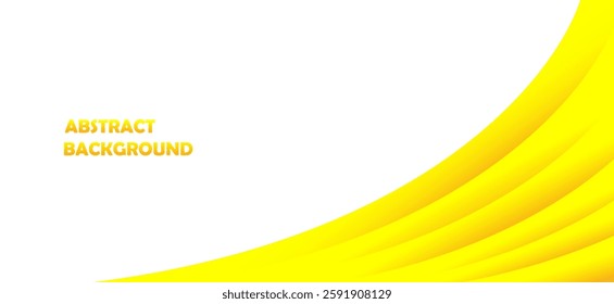 Futuristic yellow colour curve shape pattern design background vector illustration. Dynamic shapes composition wave shape. perfect for modern projects ,basktop wallpaper,business,poste banner.