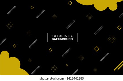 Futuristick background, geometric background. Fluid shapes composition - Vector