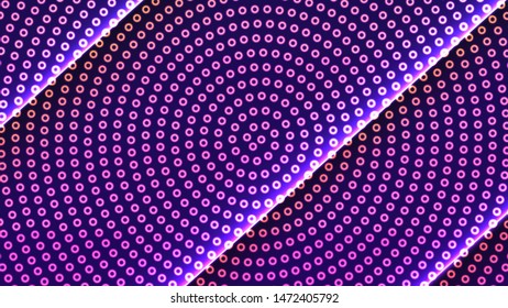 Futuristing background with bright neon spiral rings and laser lights.