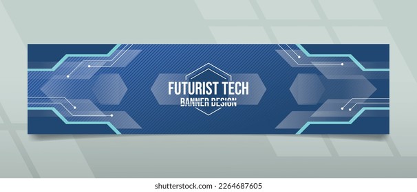 Futusit tech banner design with digital concept