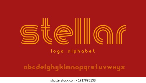 A fututuristic alphabet in minimalistic style, this is perfect for big headlines