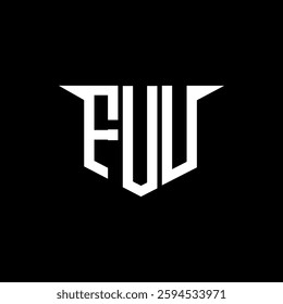 FUU letter logo design with white background in illustrator, vector logo modern alphabet font overlap style, calligraphy designs for logo, Poster, Invitation, etc.