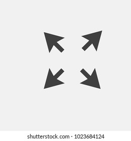 fuul screen icon vector illustration. arrow icon vector