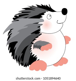fuuny hedgehog vector