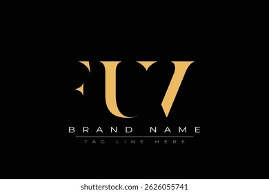FUV abstract letter logo design. This logo is designed by three abstract letters.