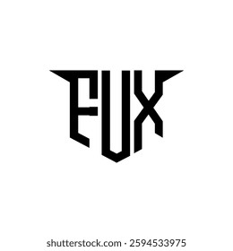 FUX letter logo design with white background in illustrator, vector logo modern alphabet font overlap style, calligraphy designs for logo, Poster, Invitation, etc.