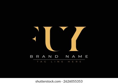 FUY abstract letter logo design. This logo is designed by three abstract letters.