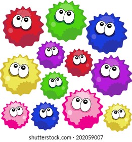 Fuzzy balls/Dust Balls/Draw attention to anything with these eyes! Kids will love. Each dust ball is on a separate layer to pick and choose