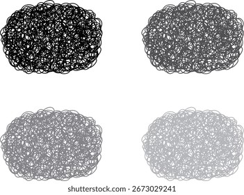 Fuzzy Emotionen Sprechblasen-Illustrationssatz