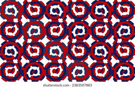 Espiral abstracta de tonos rojos y azules difusa que se repite sin fisuras, diseño para impresión o papel de tela, proyección de pintura de camisetas