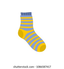 Fuzzy sock icon. Flat illustration of fuzzy sock vector icon for web