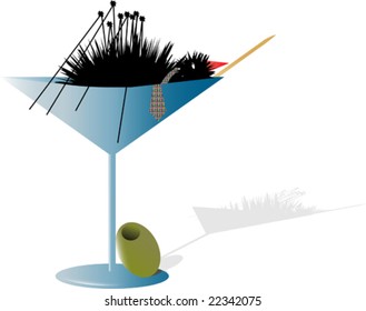 A fuzzy spider has a bit too much New Years Eve cheer.