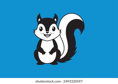   Fuzzy squirrel with a friendly smile vector artwork